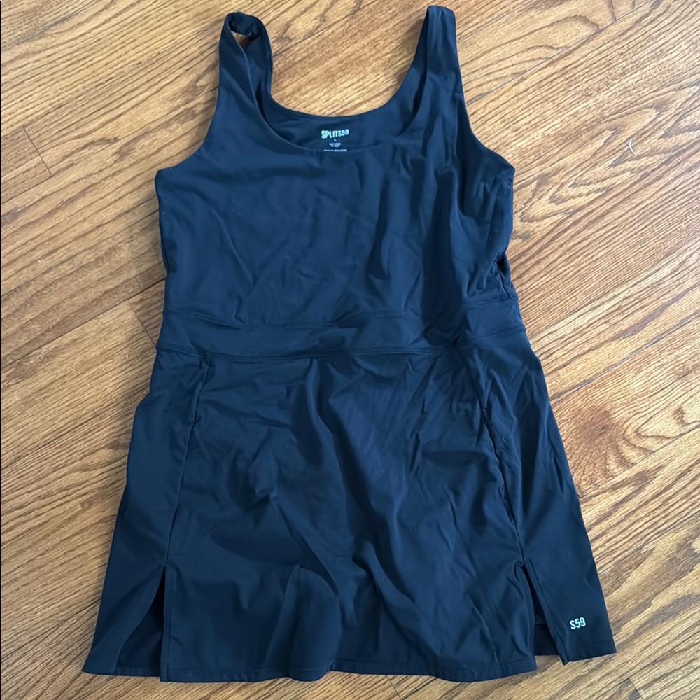 Splits59 Martina Rigor Dress. Size Large. Black.
